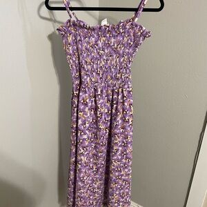 H&M Lavender Floral Smocked Dress